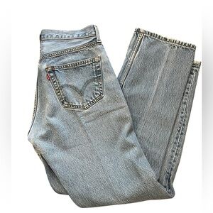 Levi’s button fly faded classic denim blue jeans 2008 VTG 33W x 34L